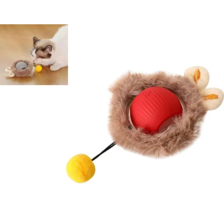Smart Rolling Ball Toy for Cats & Dogs (Auto Moving, Interactive, Rechargeable)