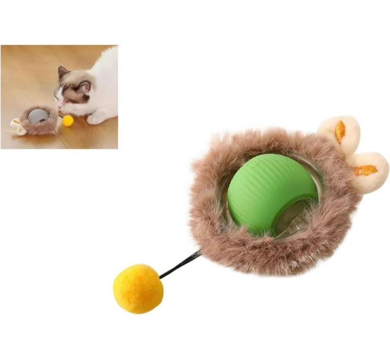 Smart Rolling Ball Toy for Cats & Dogs (Auto Moving, Interactive, Rechargeable)