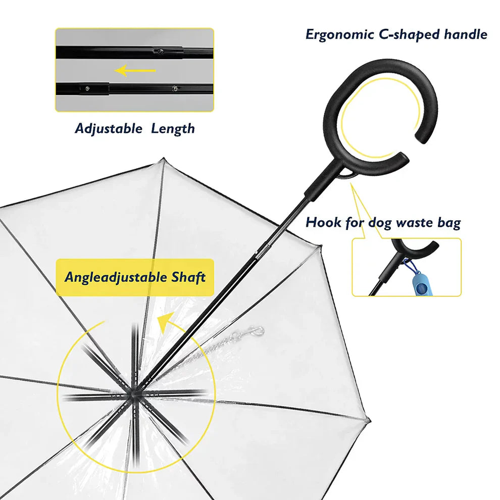 Transparent Dog Umbrella for Pets and Accessories