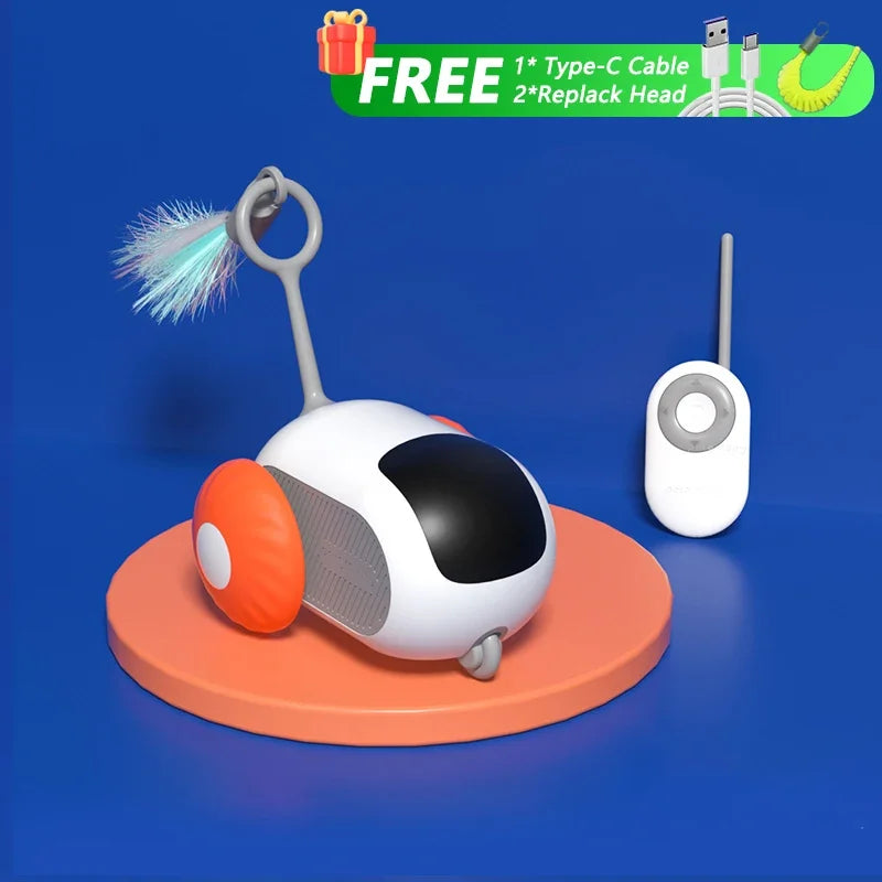 Remote Control Interactive Cat Toy (Rechargeable, 2-Speed, Smart Auto Mode)